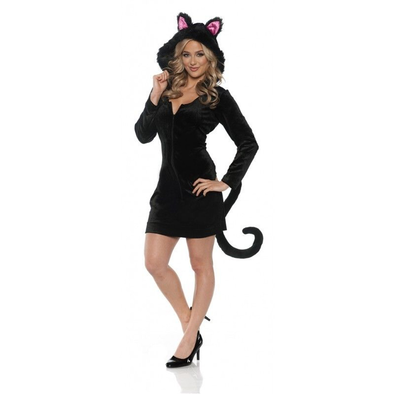 Underwraps Black Cat Mini Dress Tail ...